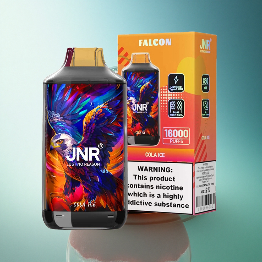 JNR Falcon 16000 Cola Ice 850mAh Dual Mesh 22ml Nicotine 0%2%