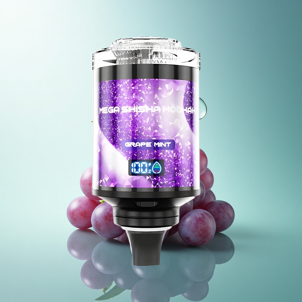 JNR Mega Shisha Hookah 100K Grape Mint 2200mAh 60ml 2% Nicotine