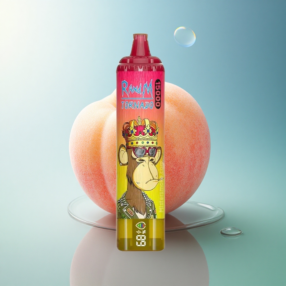 RandM Fumot Tornado 15000 Puffs Iced Peach Mesh Coil 25ml 5% Nicotine