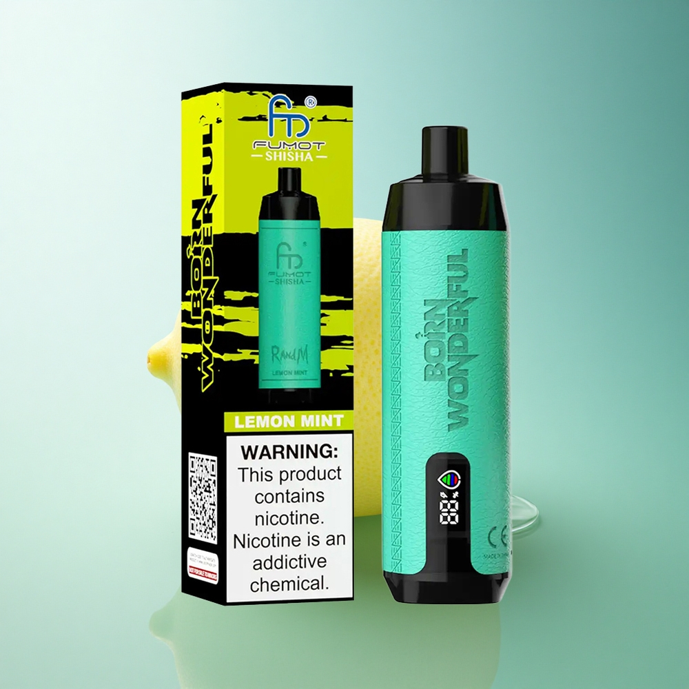 RandM Fumot Shisha 10000 Puffs Lemon Mint 18ml 850mAh 0.5% Nicotine