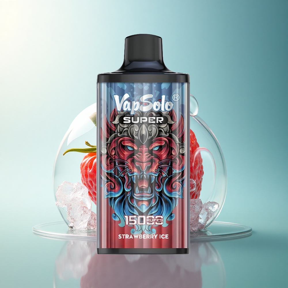 Vapsolo Super 15000 Puffs Strawberry Ice 850mAh Type-C