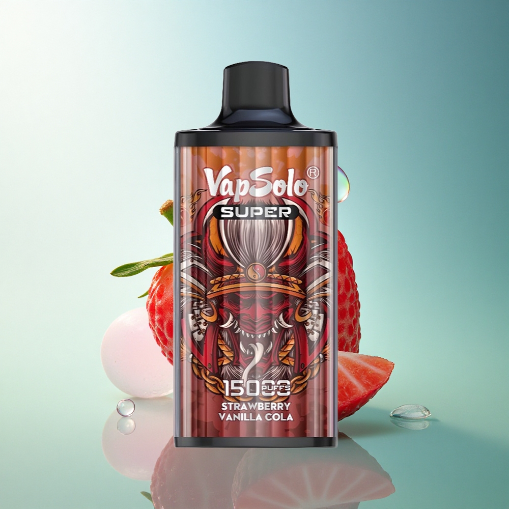 Vapsolo Super 15000 Puffs Strawberry Vanilla Cola 40ml 850mAh Mesh Coil