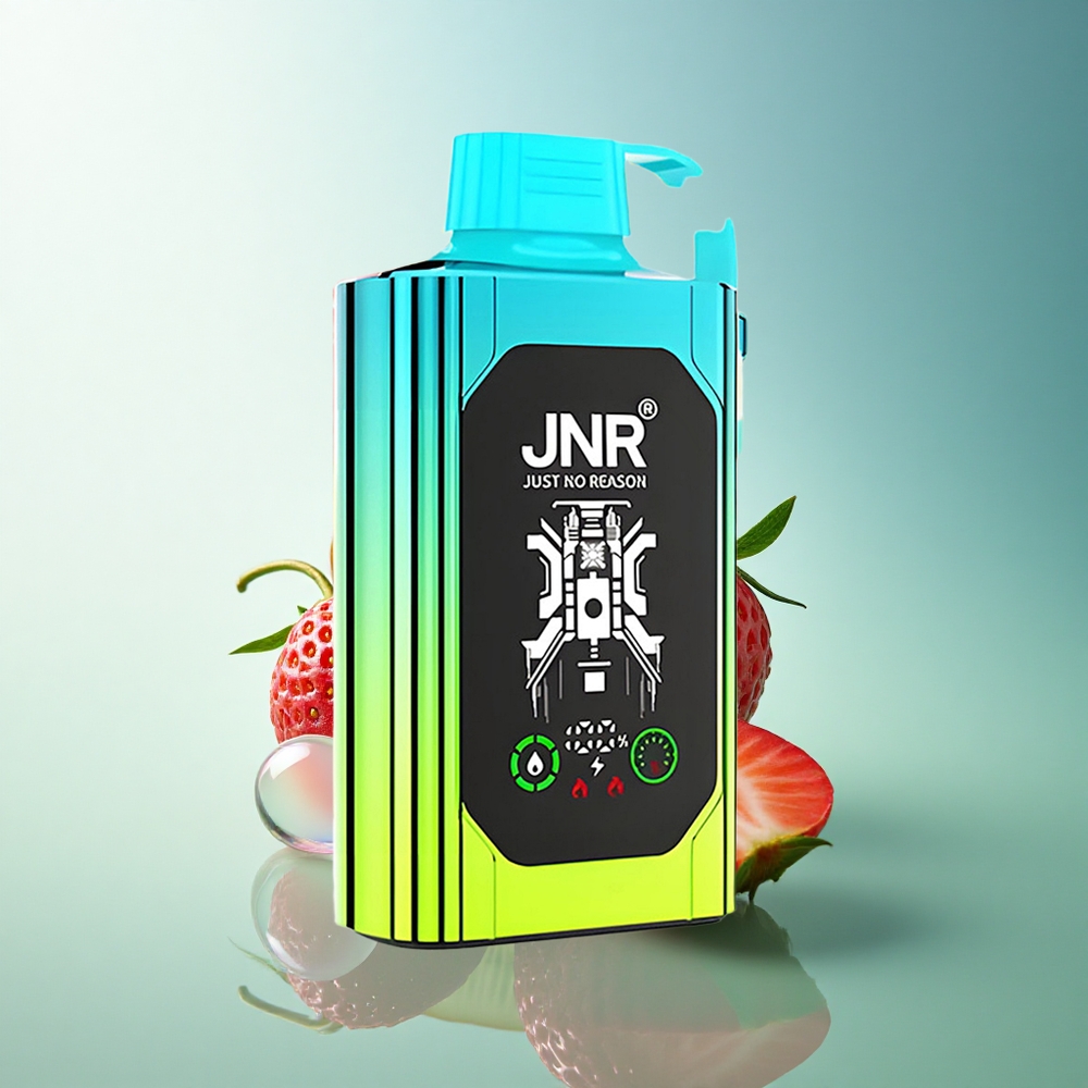 JNR Shisha Hookah Box 20500 Strawberry Kiwi HD Display Dual Mesh Coil 1000mAh