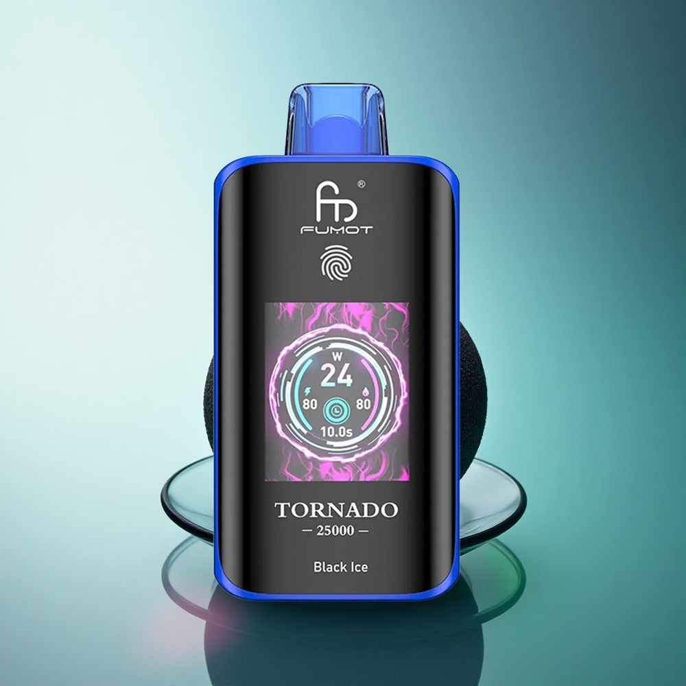 Fumot Tornado 25000 Puffs Black Ice HD Screen 700mAh 20ml Nicotine