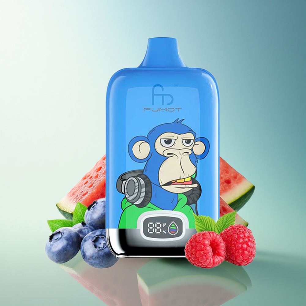 Fumot Tornado Digital Box 12000 Puffs Strawberry Watermelon Mesh Coil 550mAh