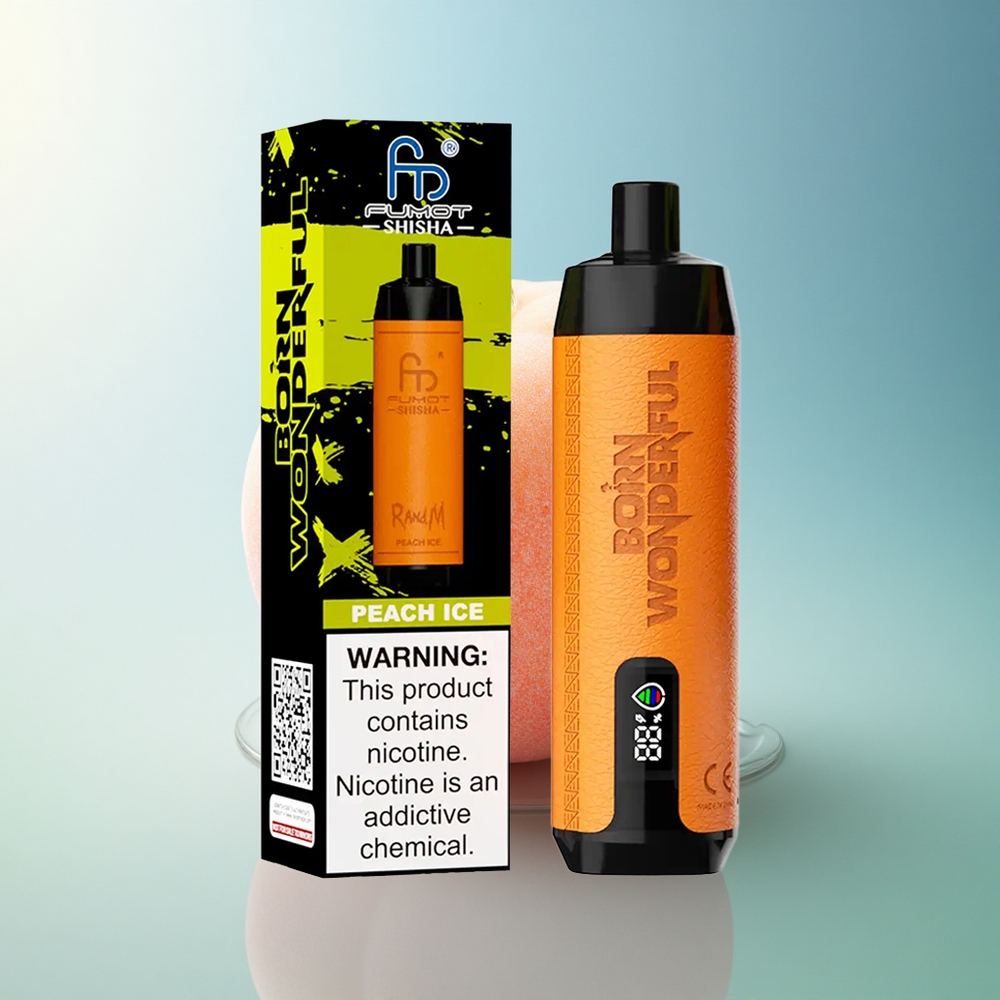 RandM Fumot Shisha 10000 Puffs Peach Ice 18ml 850mAh 0.5% Nicotine