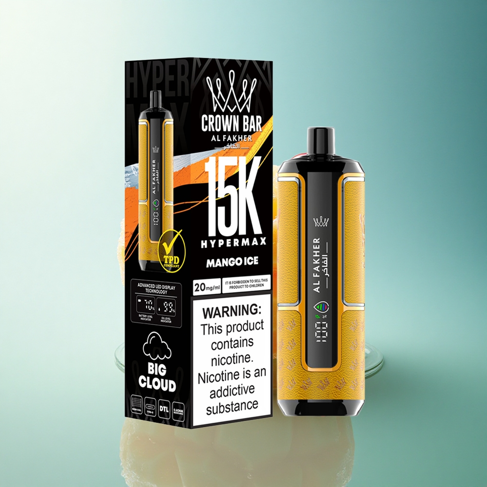 Al Fakher Crown Bar 15K Hypermax Mango Ice 22ml 600mAh DTL