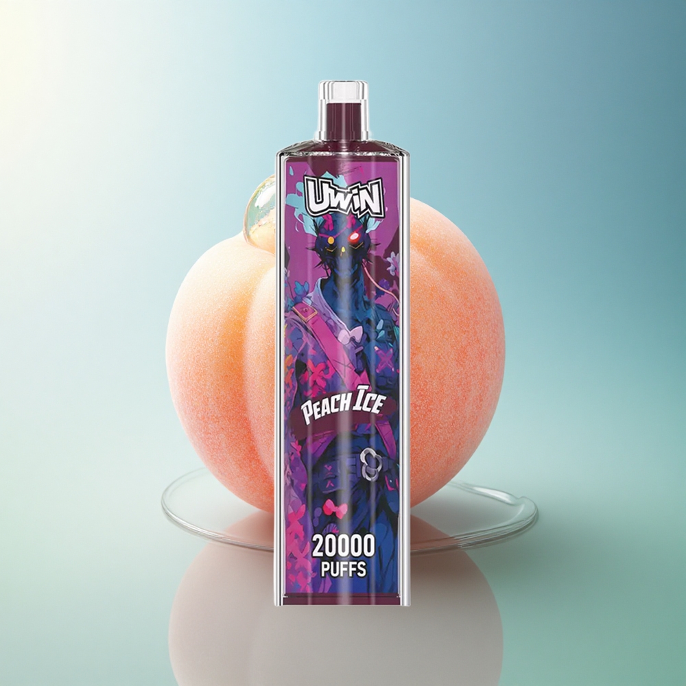 Uwin Shisha Hookah Crystal 20000 Puffs Peach Ice Zero Nicotine Mesh Coil