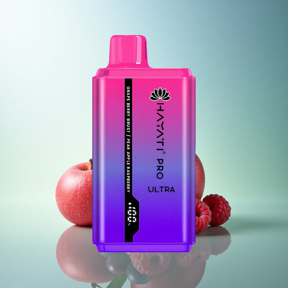 Hayati Pro Ultra 15000 Puffs Grape Berry Burst Pear Apple Raspberry 850mAh 24ml 2% Nicotine
