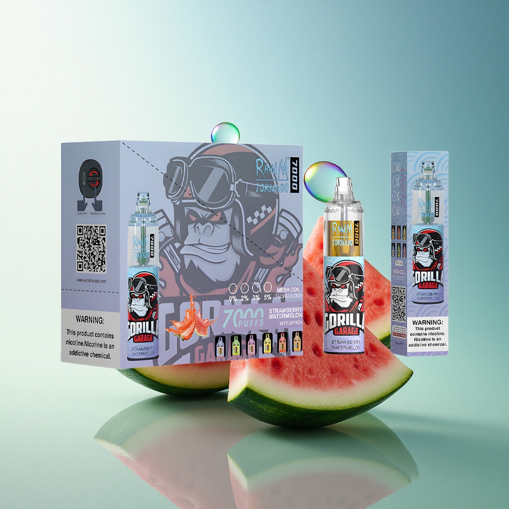 RandM Fumot Tornado 7000 Puffs Strawberry Watermelon Mesh Coil 850mAh