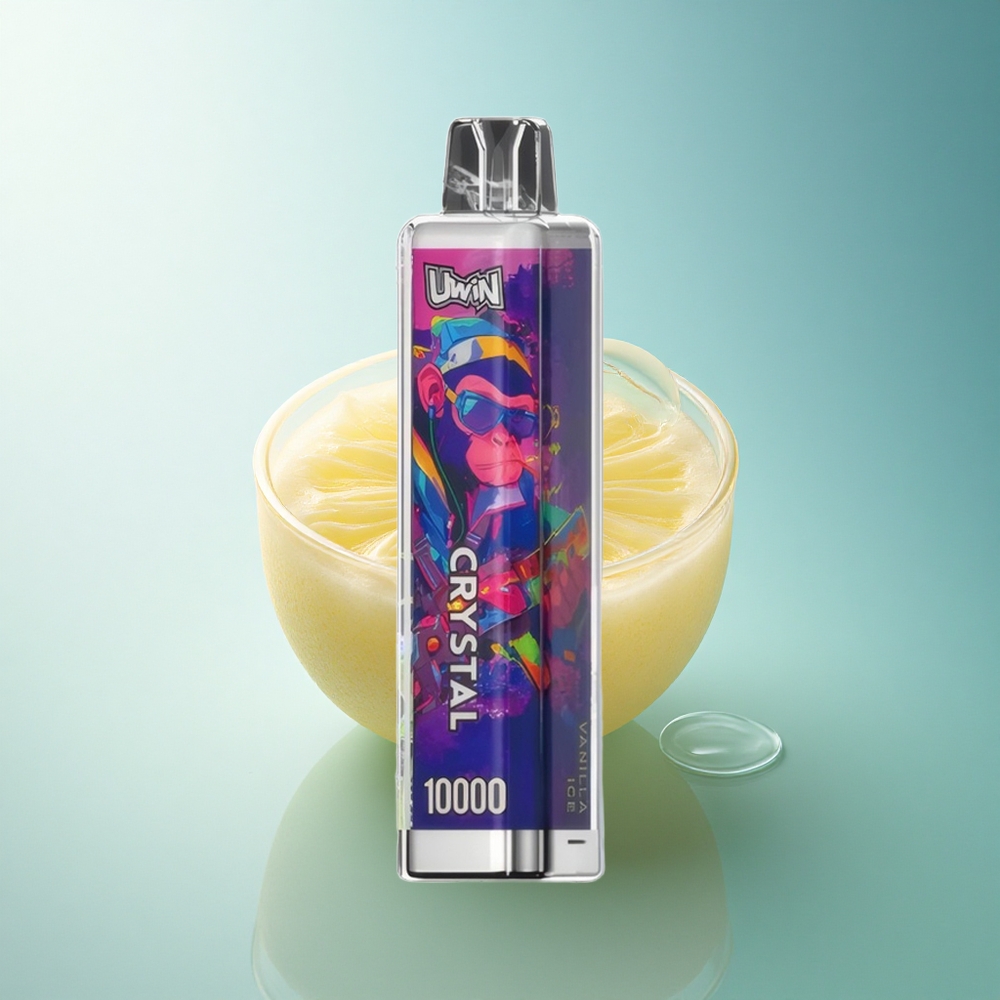 Uwin Crystal 10000 Puffs Vanilla Ice RGB Lights 650mAh Rechargeable 18ml E-Liquid