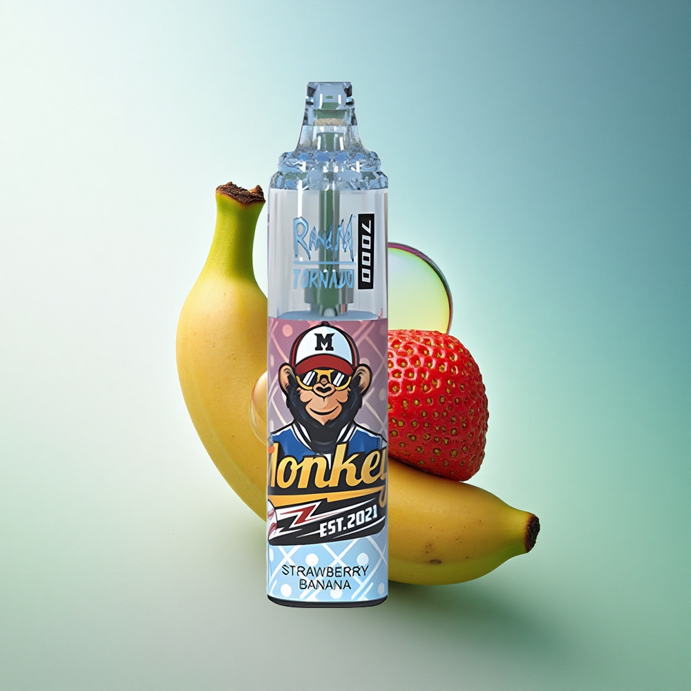 RandM Fumot Tornado 7000 Puffs Strawberry Banana Mesh Nicotine 5% 850mAh