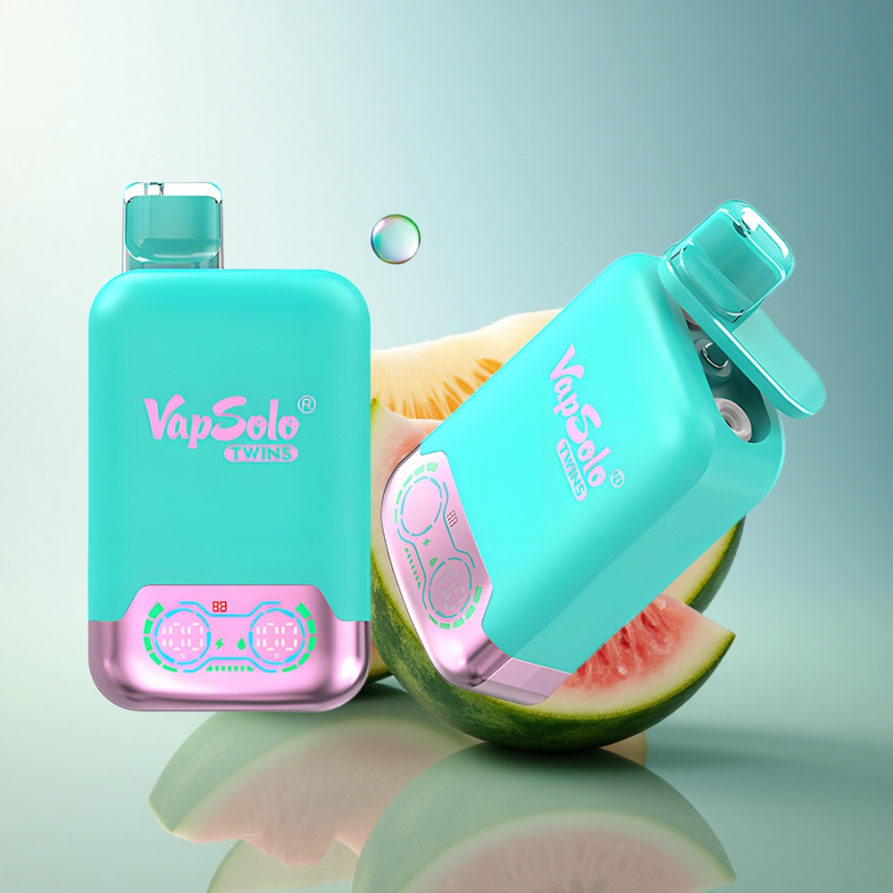 Vapsolo Twins 20000 Puffs Triple Melon & Raspberry Watermelon 40ml Dual Tank Type-C