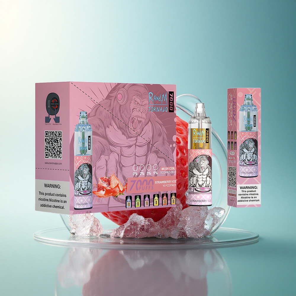 RandM Fumot Tornado 7000 Puffs Strawberry Ice Mesh Coil 850mAh