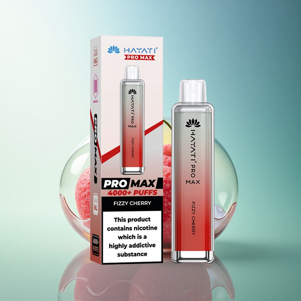 Hayati Pro Max 4000 Puffs Fizzy Cherry Dual Mesh 1400mAh Disposable Vape