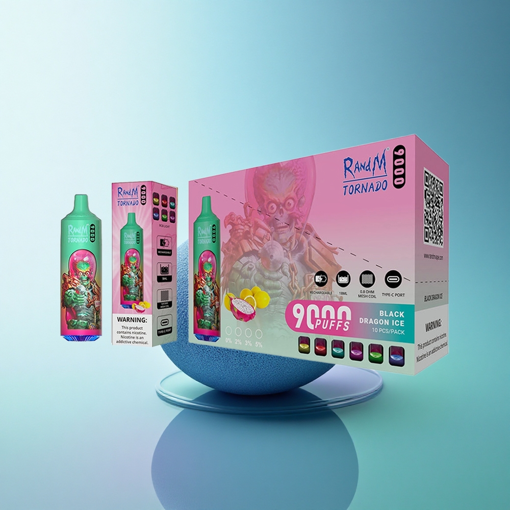 RandM Fumot Tornado 9000 Puffs Mesh Blue Razz Kush 850mAh 18mL