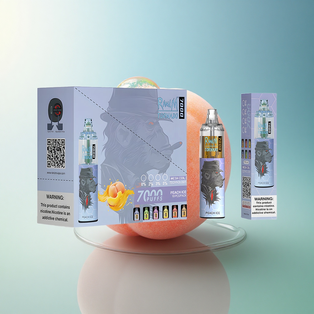 RandM Fumot Tornado 7000 Puffs Peach Ice Mesh 850mAh Type-C