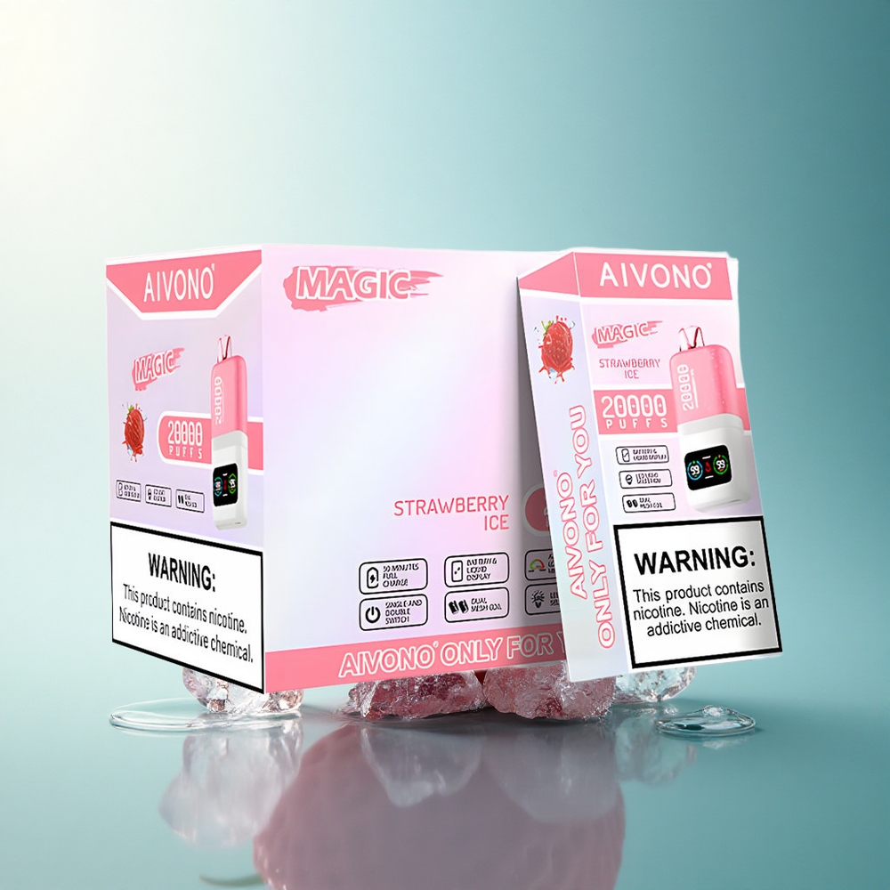 Aivono Aim Magic 20000 Puffs Strawberry Ice Dual Mesh 5% Nicotine 600mAh