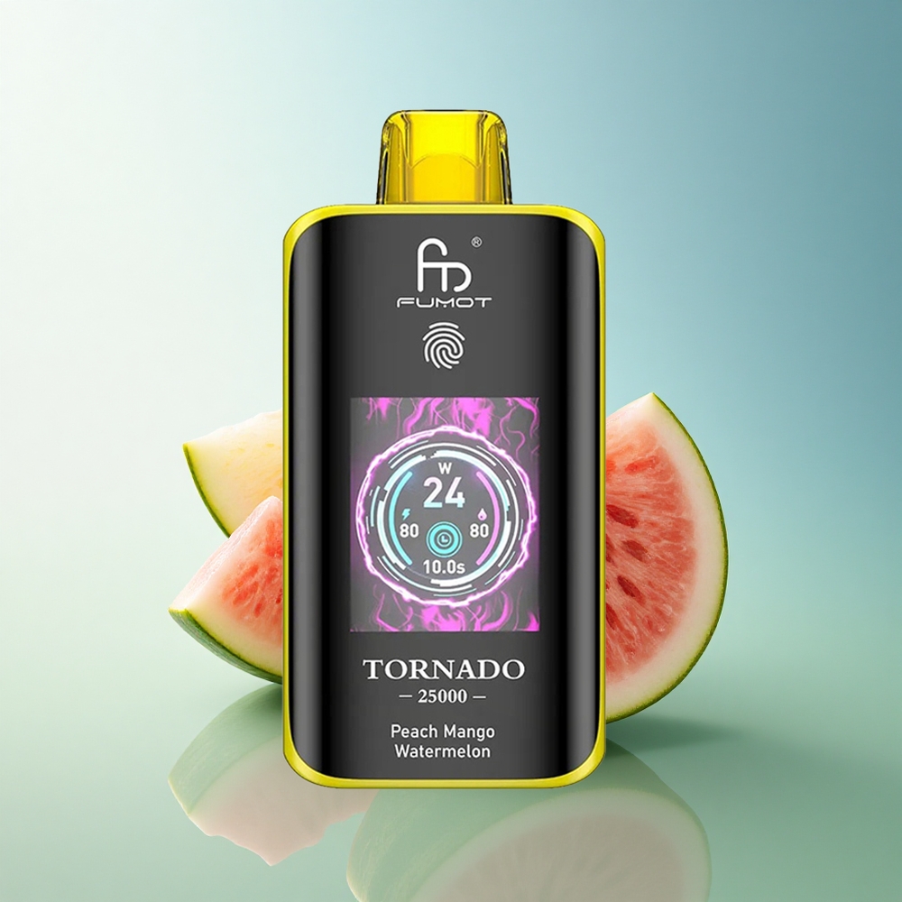 Fumot Tornado 25000 Puffs Peach Mango Watermelon 700mAh 20ml 5% Nicotine