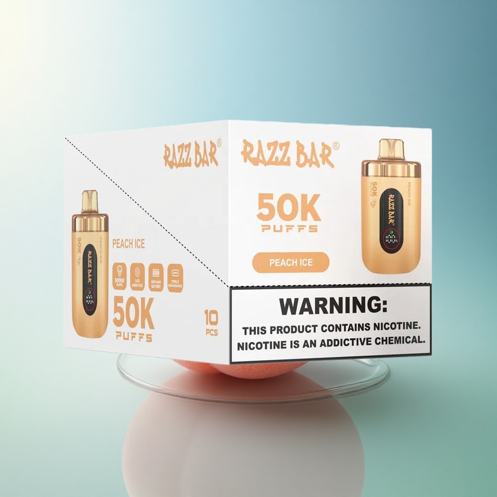 Razz Bar 50K Puffs Peach Ice 650mAh 2% Nicotine