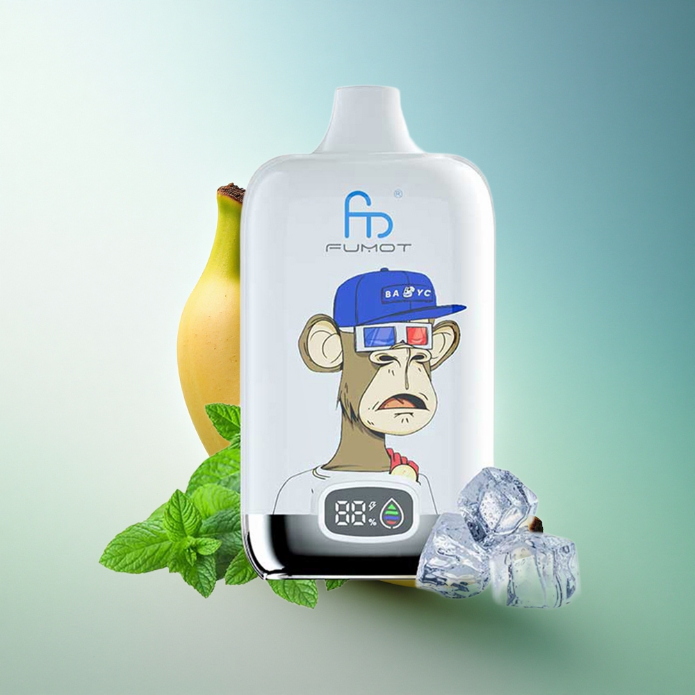 Fumot Tornado Digital Box 12000 Puffs Strawberry Banana Mesh Coil 550mAh