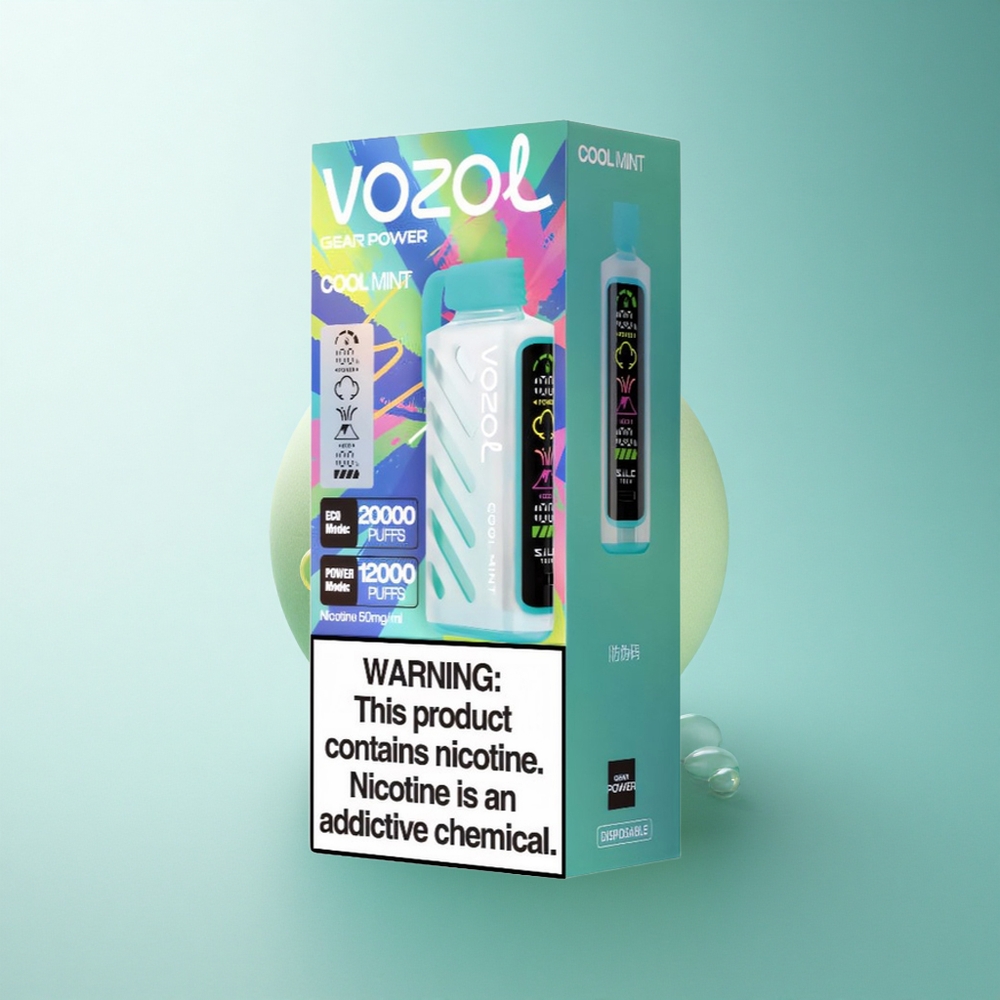 VOZOL Gear Power 20000 Puffs Cool Mint Dual Mesh 20mL Nicotine 5%