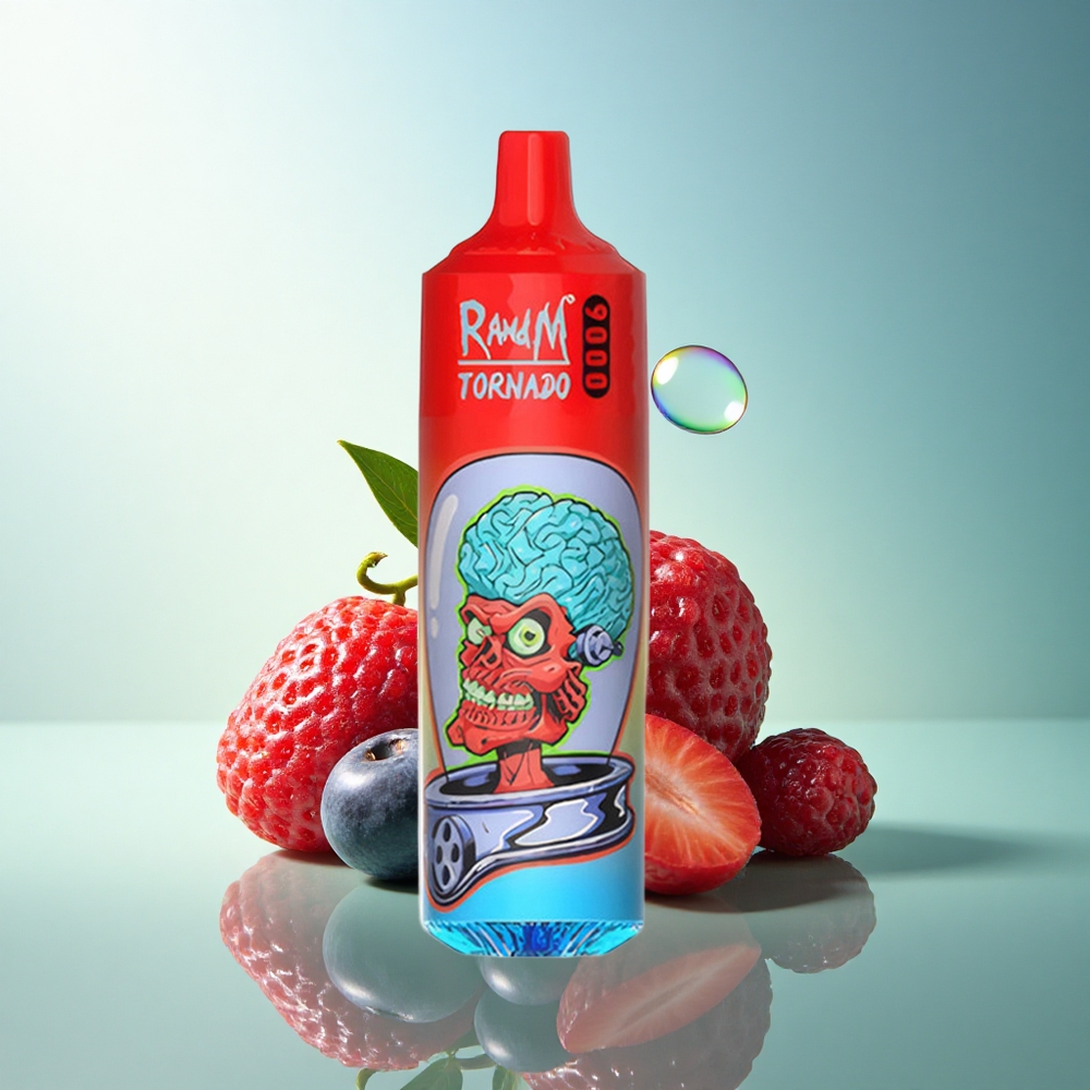 RandM Fumot Tornado 9000 Puffs Mixed Berries Mesh Coil 18mL 850mAh Rechargeable