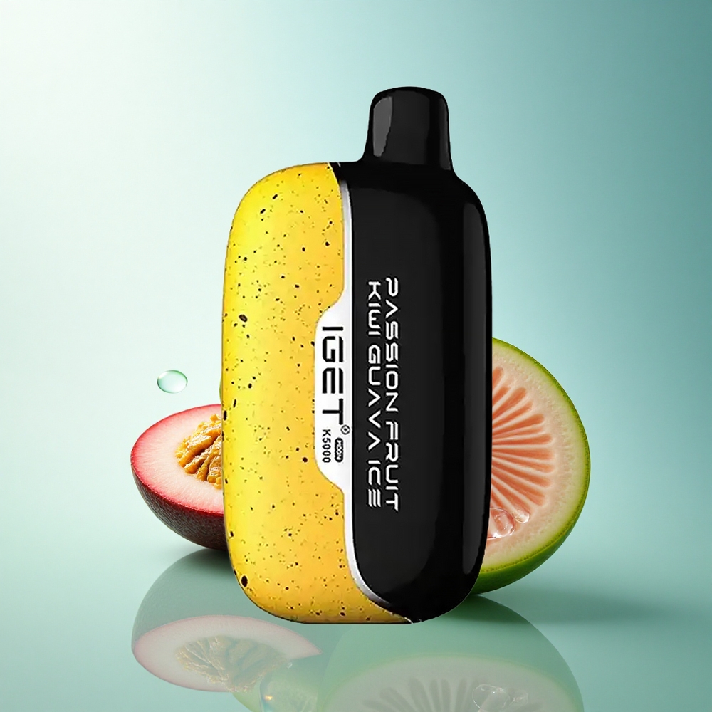 IGET Moon K5000 Puffs Passion Fruit Kiwi Guava Ice 5000 Puffs PC Mesh Coil