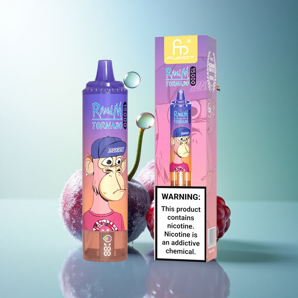 RandM Fumot Tornado 15000 Puffs Blueberry Cherry Cranberry 850mAh Mesh Coil