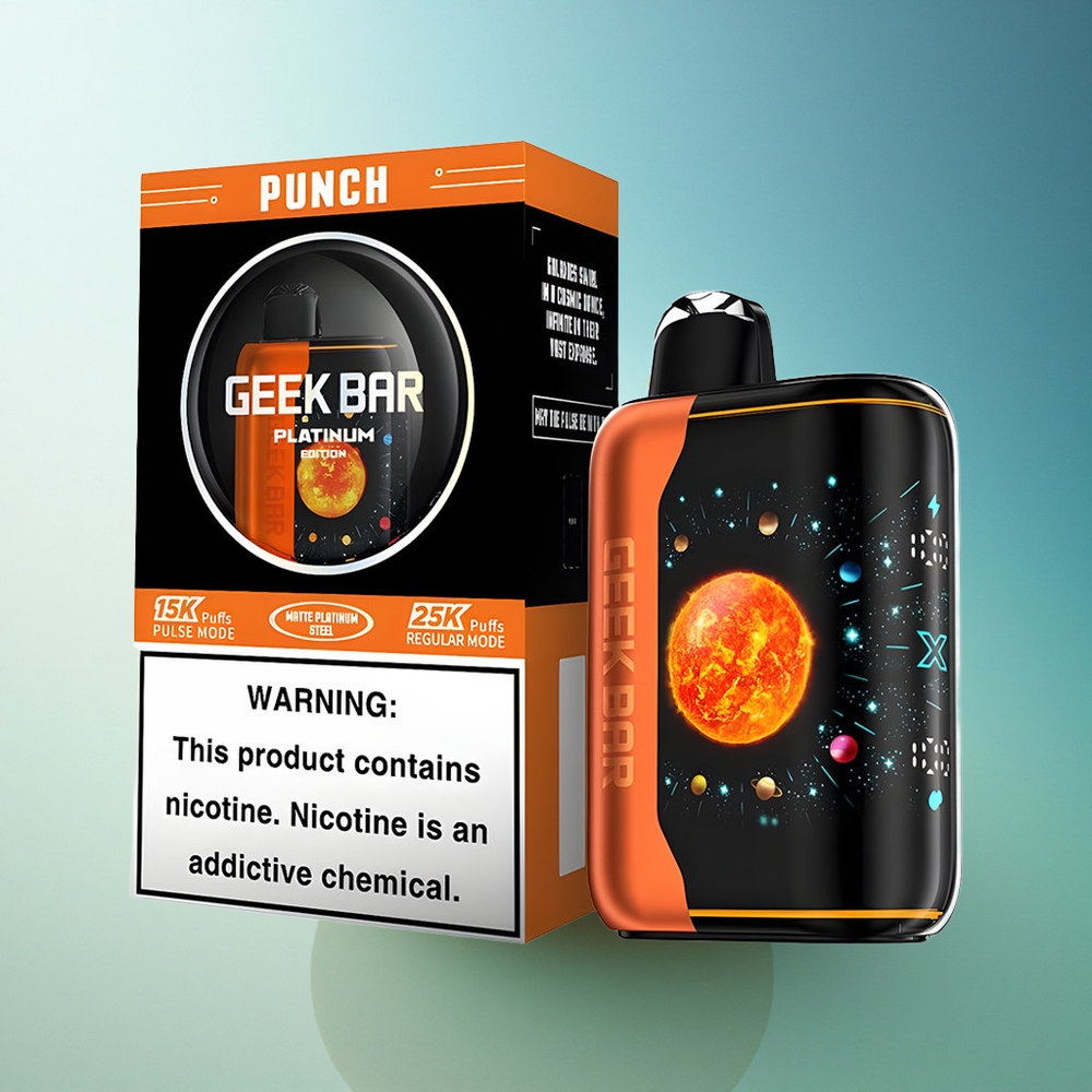GEEK BAR Platinum Edition 25000 Puffs Punch Steel Finish Dual Mesh 2% Nicotine