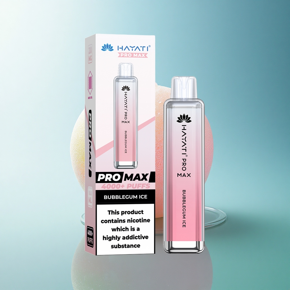 Hayati Pro Max 4000 Puffs Bubblegum Ice Dual Mesh 5% Nicotine 1400mAh