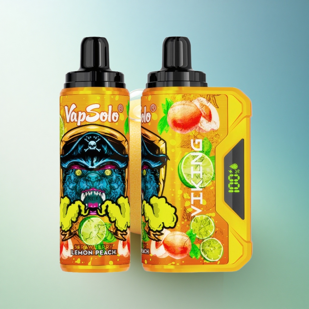 VapSolo VIKING 12000 Puffs Lemon Peach 22ml Nicotine 20mg/ml Type-C