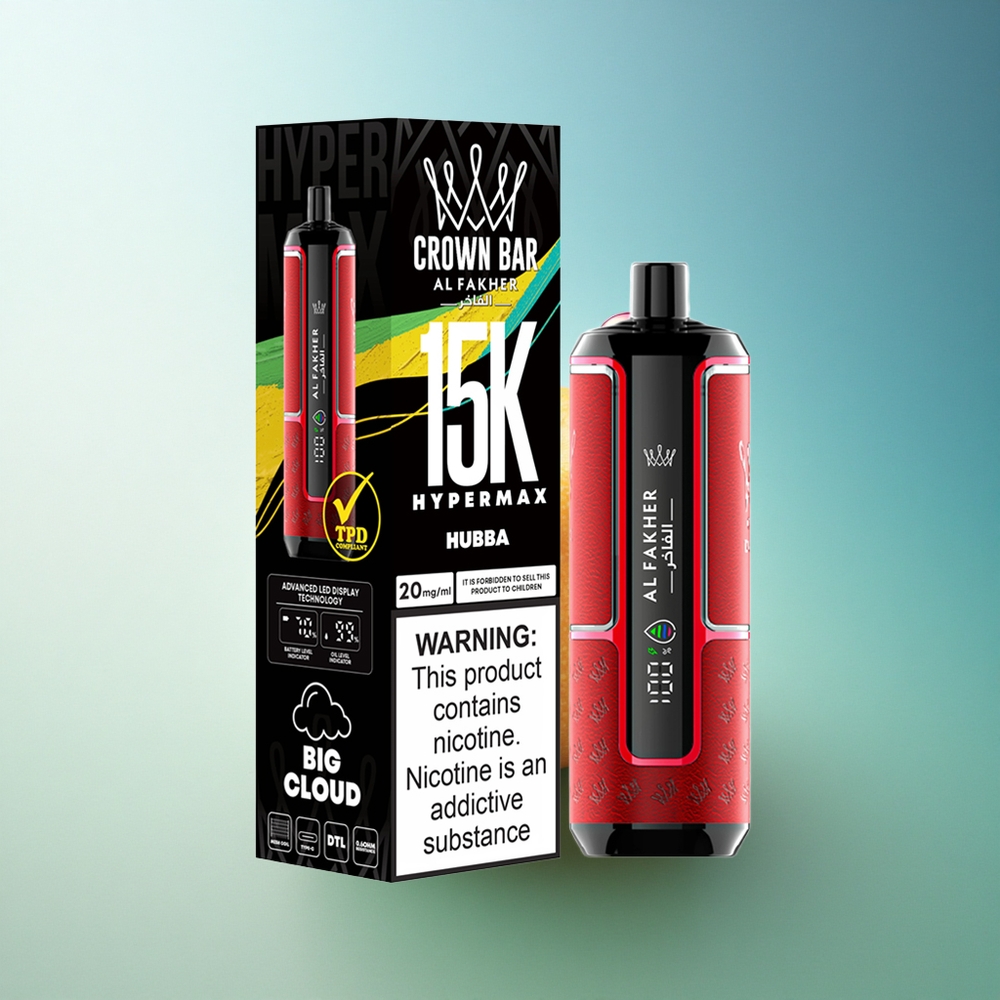 Al Fakher Crown Bar 15K Hypermax Hubba Crown 22ml DTL 600mAh Nicotine