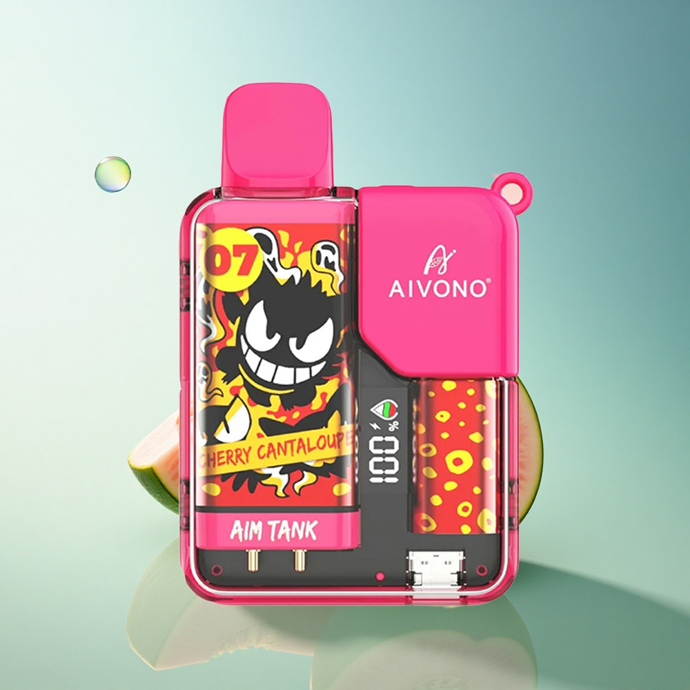Aivono Aim Tank 9500 Puffs Cherry Cantaloupe 650mAh 18ml 3% Nicotine