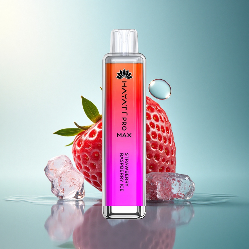 Hayati Pro Max 4000 Puffs Strawberry Raspberry Ice Dual Mesh 2ml Tank 1400mAh Rechargeable