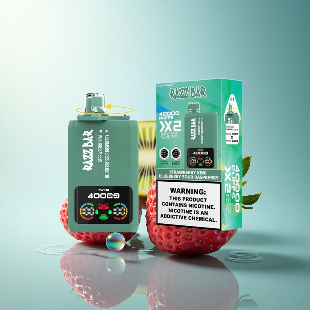 Razz Bar 40000 Puffs Strawberry Kiwi Blueberry Sour Raspberry 5% Nicotine 650mAh