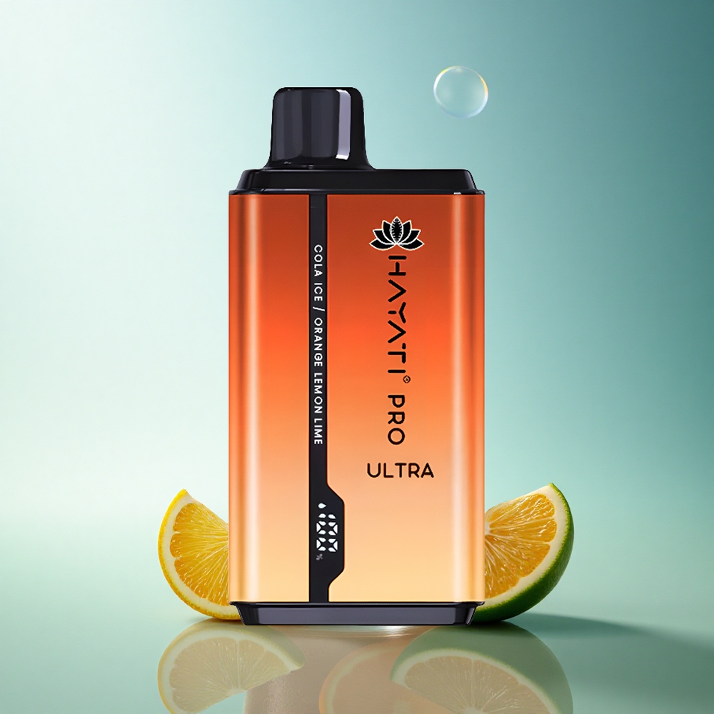 Hayati Pro Ultra 15000 Puffs Cola Ice Orange Lemon & Lime 850mAh 2 12ml 2% Nicotine