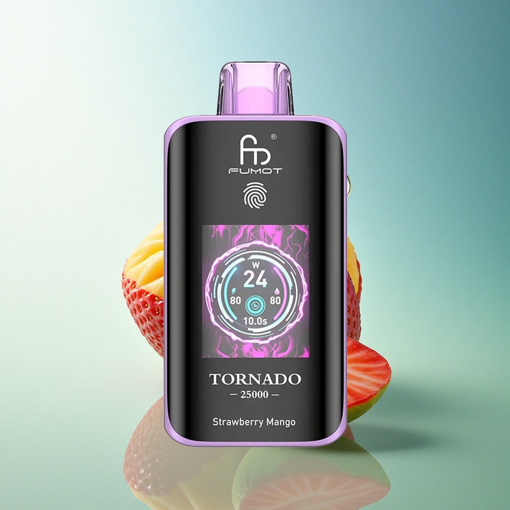 Fumot Tornado 25000 Puffs Strawberry Mango HD Screen 700mAh 20ml