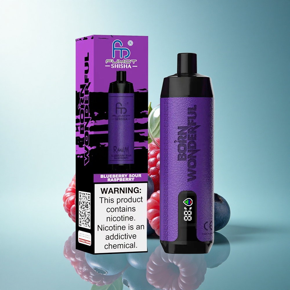RandM Fumot Shisha 10000 Puffs Blueberry Sour Raspberry 18ml 850mAh 0.5% Nicotine