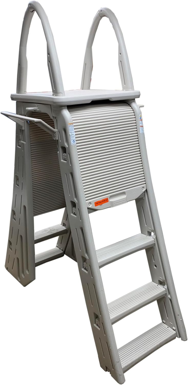 Alternative view of Confer Plastics 7200 Roll Guard 48" to 56" Adjustable A Frame Safety Ladder