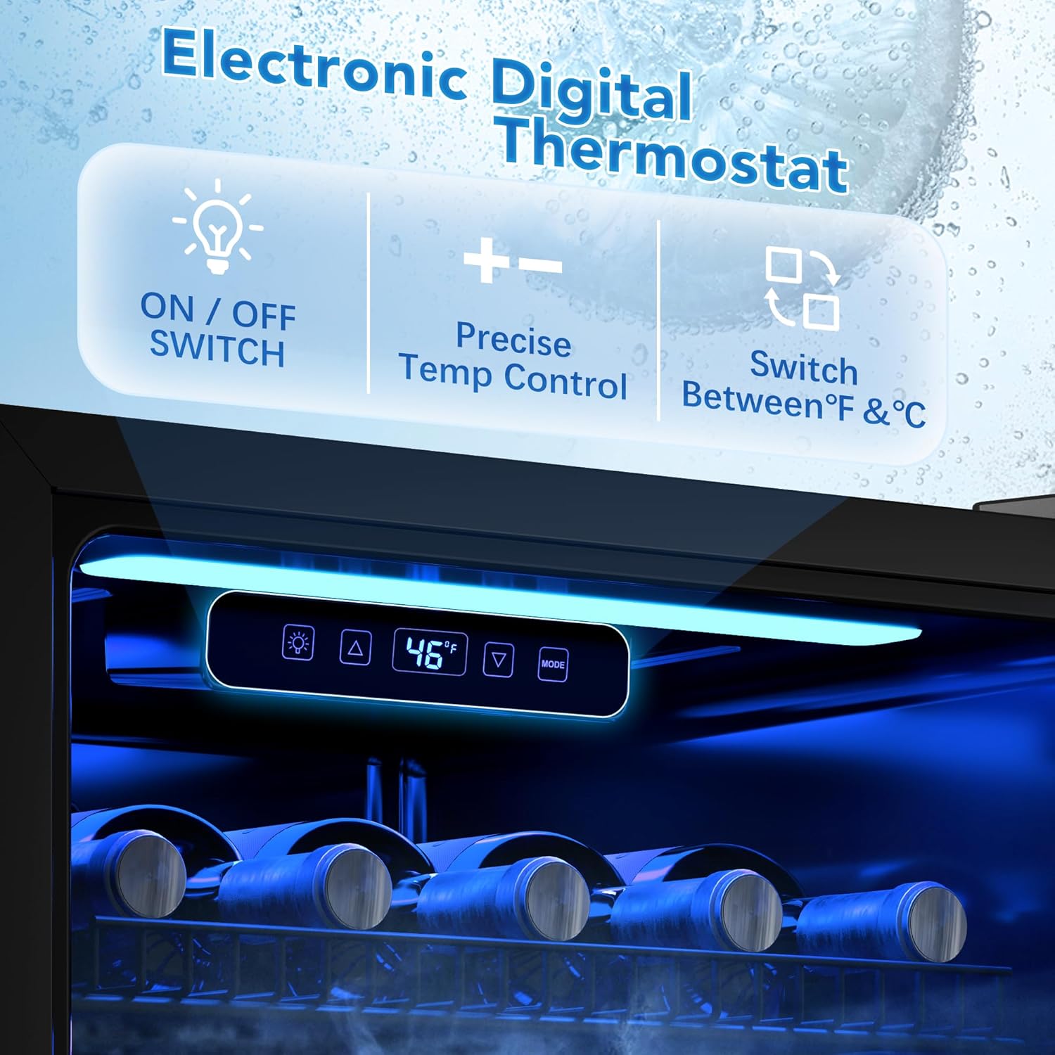 Alternative view of Tehanld 3.2 Cu.Ft Beverage Fridge, Mini Fridge With Glass Door