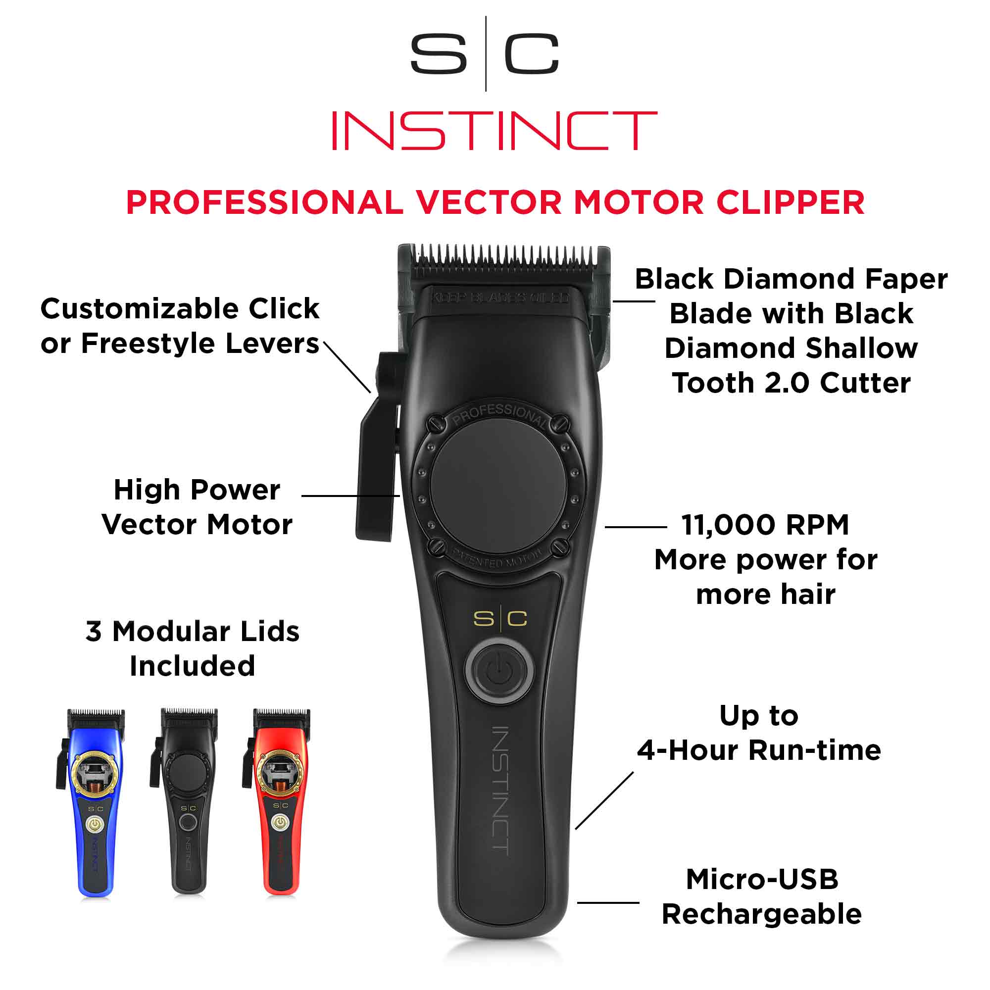 Alternative view of StyleCraft Instinct Professional Vector Motor Cordless Hair Tools