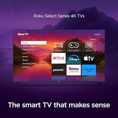 Alternative view of Roku Smart TV - 50-inch, 4K quality, auto brightness, live local news, sports, home entertainment