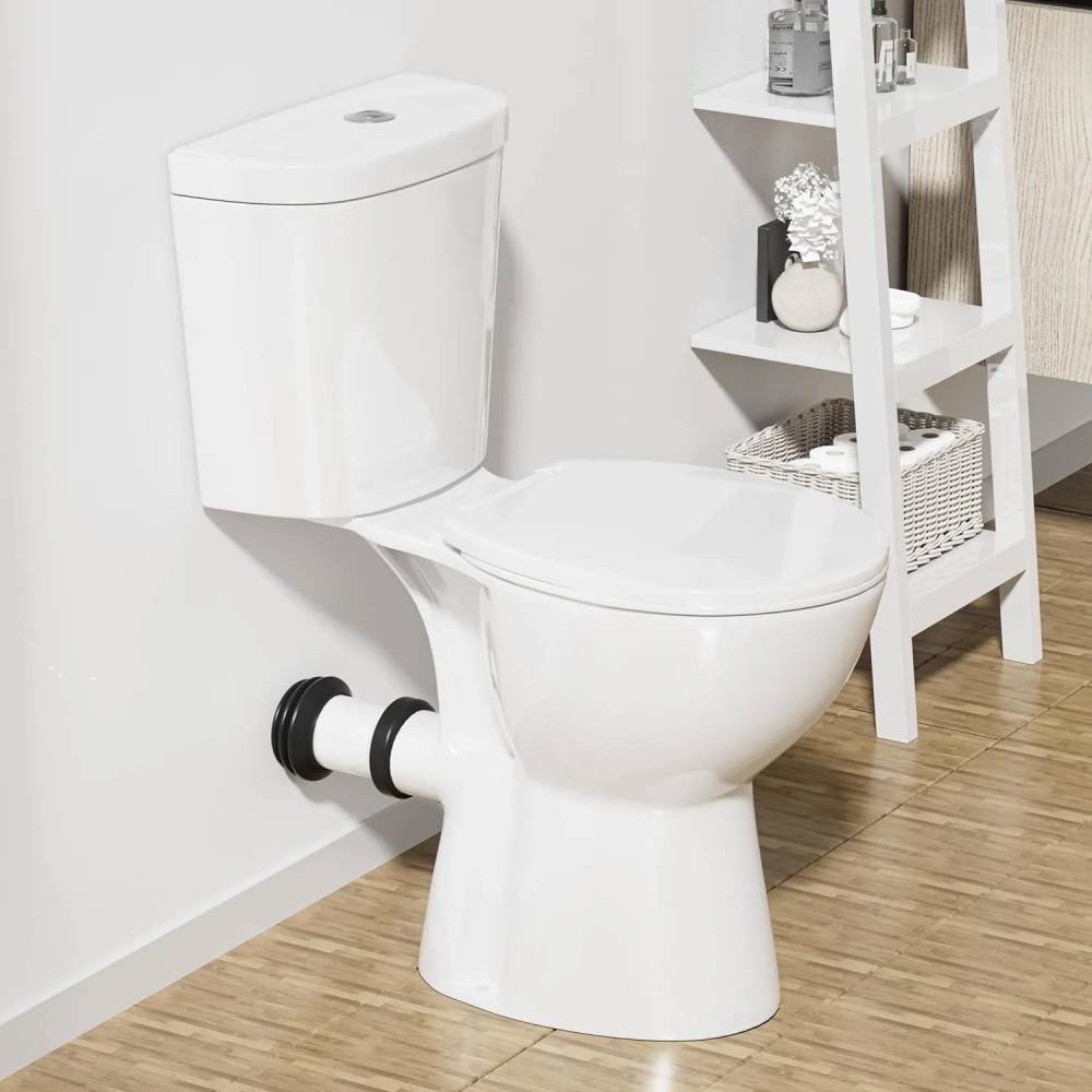 Alternative view of SUPERFLO Rear Outlet Toilet With 19 Inch Tall Toilet Bowl & Tank