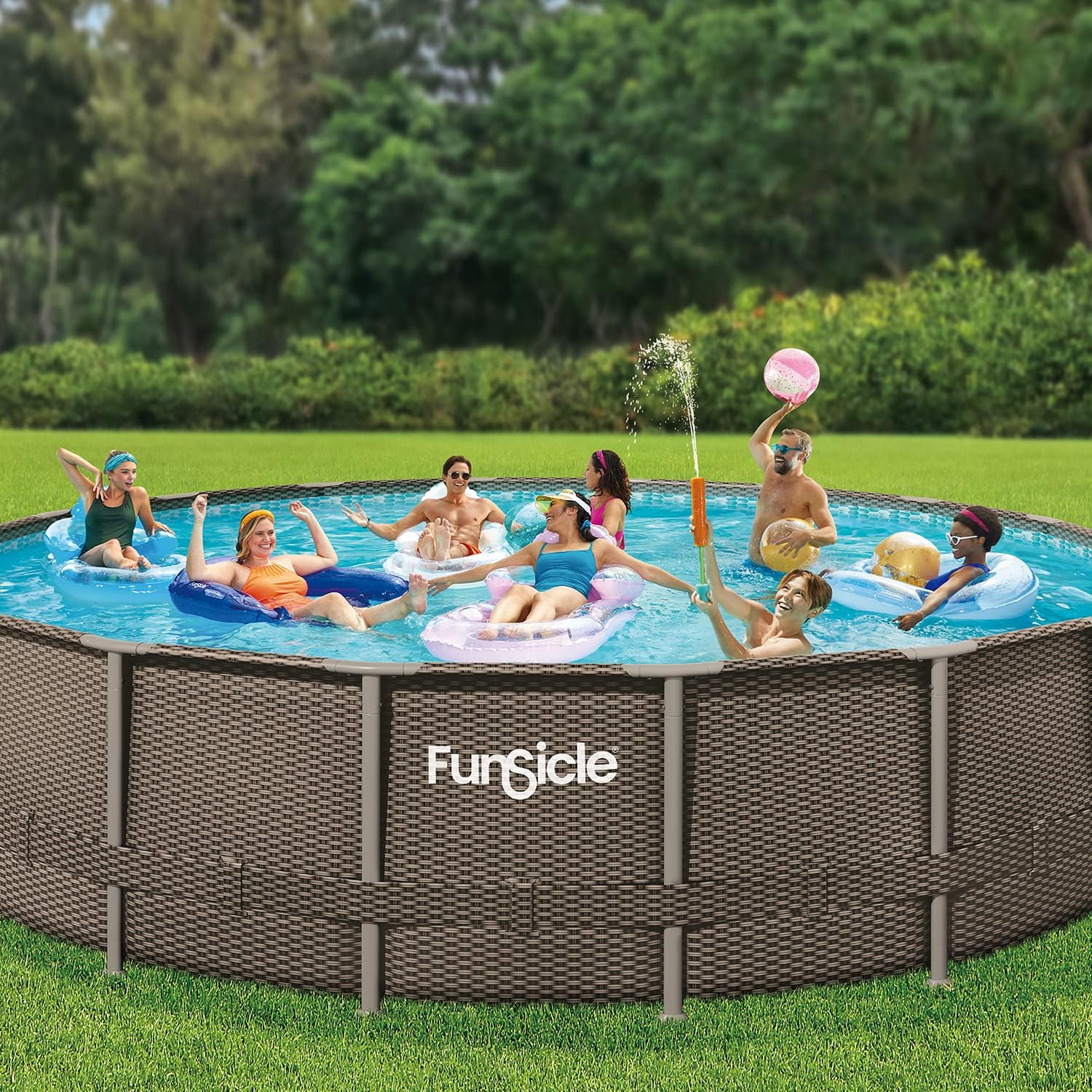 Alternative view of Funsicle 18 ft Crystal Vue Oasis Designer Pool