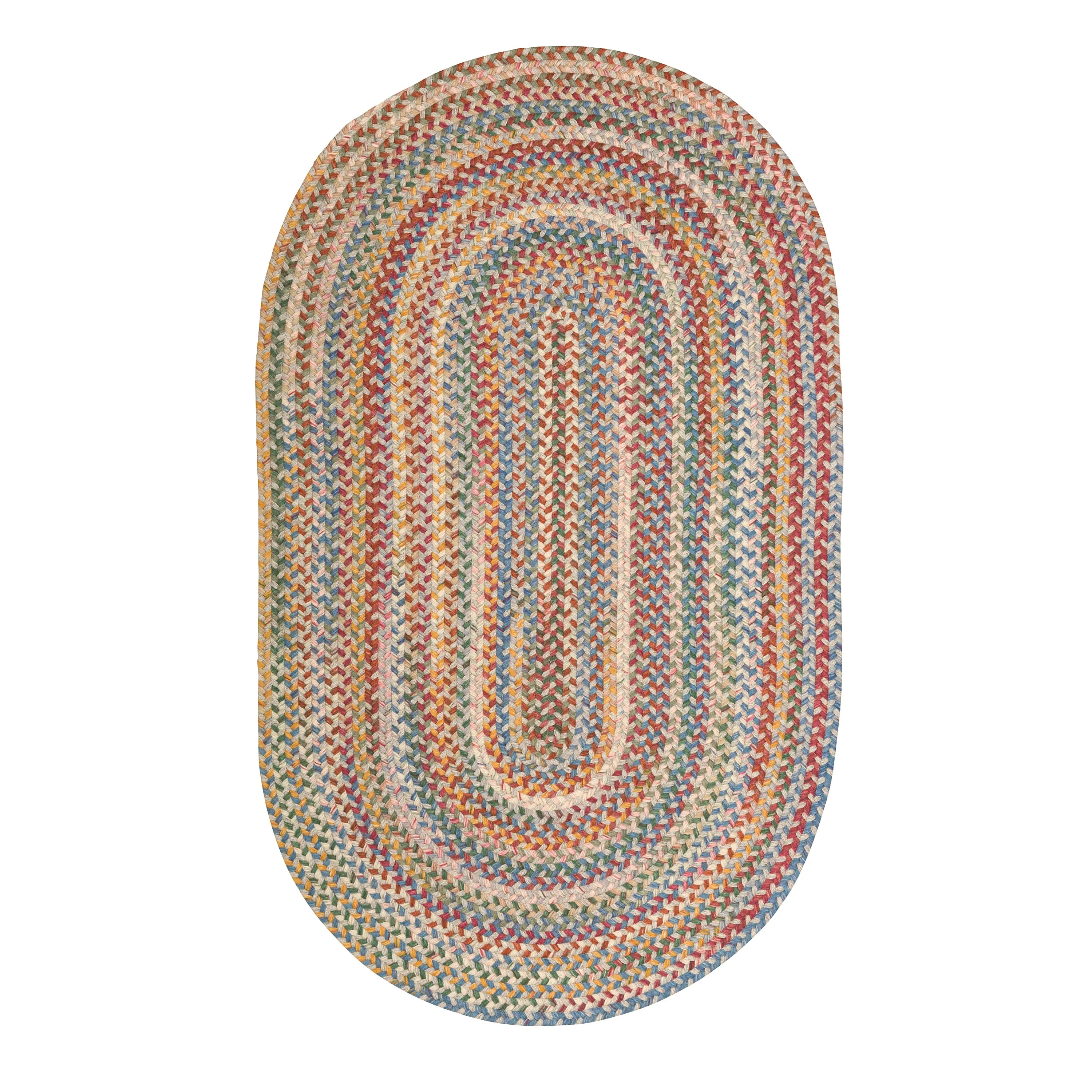 Blue Ridge Rug Falllout Blue Ridge Wool Oval Braided Rug, 2’3″ x 8′ Runner – pohatr