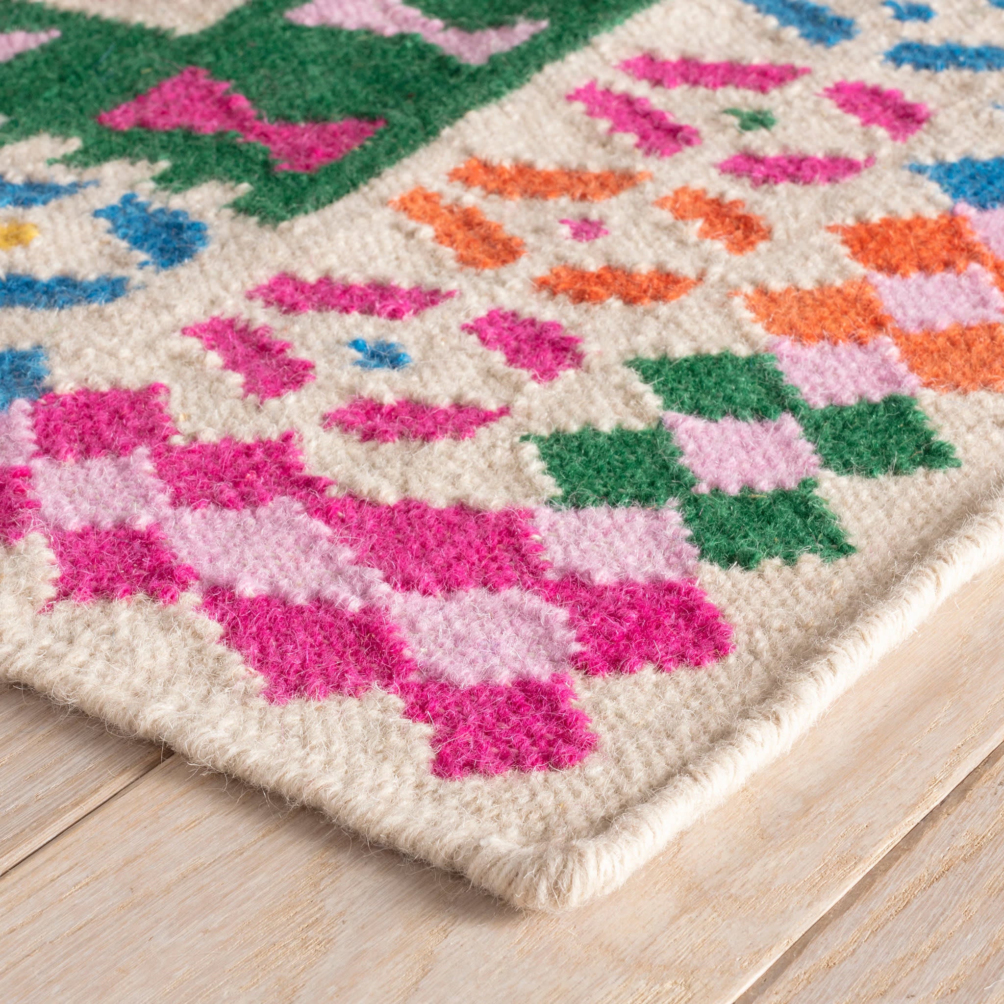 Wool Rainbow Rug Rainbow Row Handwoven Wool Rug | Multi – anesel