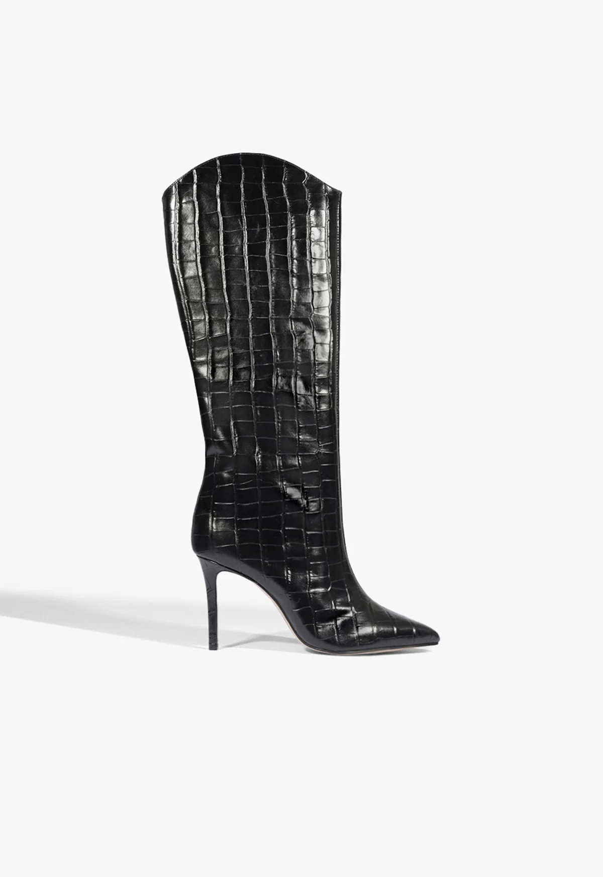 Maryana Lo Crocodile Embossed Leather Boot