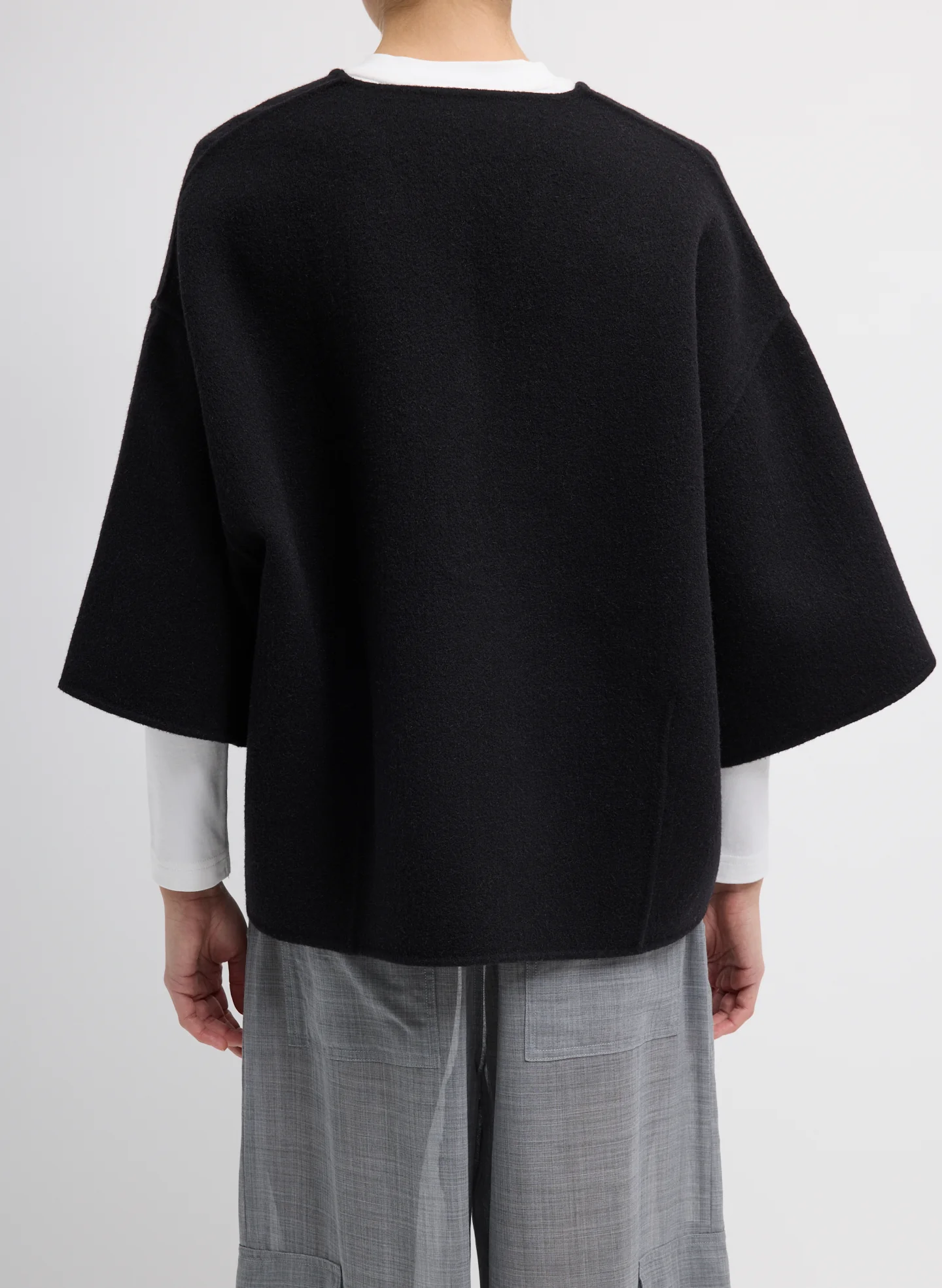 Luxe Double Faced Wool Angora V-Neck Top – tbdia