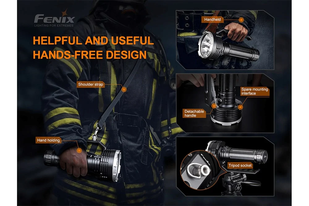 Alternative view of Fenix LR80R Rechargeable LED Searchlight - 18000 Lumens